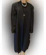 Black Natasia Collection New York Rhinestone Classy Long Dress Coat Woma... - £274.03 GBP
