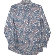 Orvis Womens Shirt Size 8 Hidden Button Front Long Sleeve Collared Blue Paisley - £10.25 GBP
