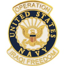 U.S. Navy Logo Operation Iraqi Freedom Pin 1&quot; - £7.34 GBP
