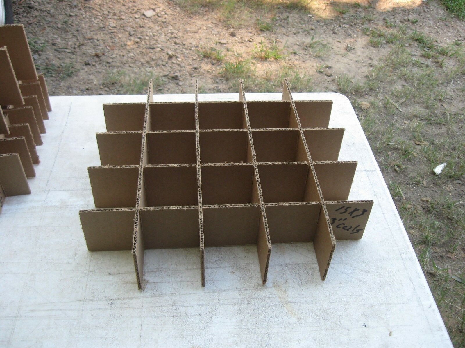 Cardboard Dividers 5 Sets 15&quot; X 15&quot; X 3&quot; High 25 cell B 15-3-04 - $5.49