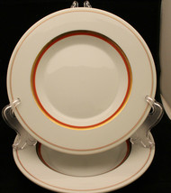 Set of 2 Royal Copenhagen White Gold Orange Rimmed Bowls 25cm  Denmark A... - $120.90