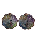 Japanese Geisha Meiji Kutani Porcelain Pair Of Small Bowls Antique 1868-... - $127.13 CAD