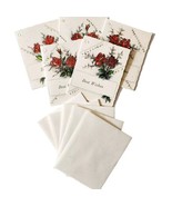 c1940s Best Wishes Greeting Cards Unused Mini Floral Lot Of 5 w/ Envelop... - $609.27 MXN