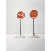 Dept 56 Stop Sign Set Of 2 Snow Village Christmas Accessories - £6.00 GBP