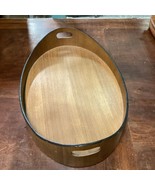 Wooden Oval Serving Tray With Handles - 17.5” - £11.45 GBP