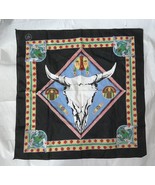Vintage Southwest Native American Design Bandana Scarf Steer, Skull, Etc... - €16,65 EUR