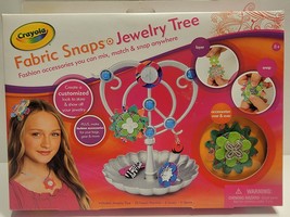 New Crayola Fabric Snaps Jewelry Tree Girls Fashion Accessories Craft Ki... - $14.00