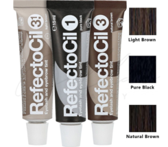 REFECTOCIL Eyebrow &amp; Eyelash Tint *Light Brown + Pure Black + Natural Brown - £17.91 GBP