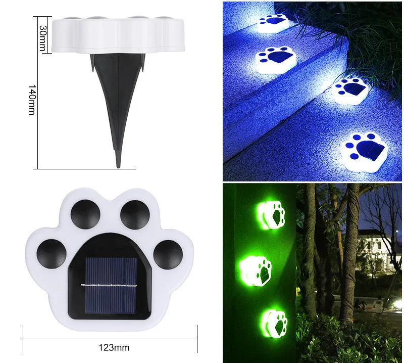 Outdoor Waterproof 4Pcs/Lot Garden Lamp Solar  Paw Light Underground Sensoring s - £128.73 GBP