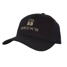 Beck&#39;s Farm Seed Hat 5 Panel Ball Cap Dark Blue Adjustable - $14.24