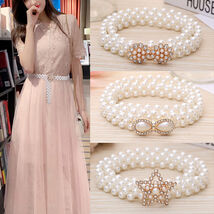 Fashion Jewelry Women's White Pearl Waist Chain Decoration-Free Shipping - $10.98