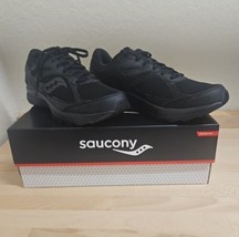 Saucony Men&#39;s Cohesion 14 Running Shoes All Black NIB 11.5 - £46.77 GBP