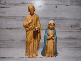 Vintage Art Plastics Nativity Joseph &amp; Mary Replacements Hong Kong Christmas - £8.67 GBP