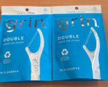 Grin Double Flosspyx Twice The Clean Dental Floss Picks 2 Packs 75 Ct Ea... - $13.74