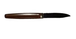 Vintage Regent Sheffield England Paring Knife Brown Handle - $8.00