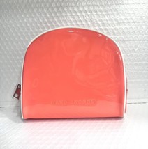 Marc Jacobs Makeup Bag Case Cream Orange Zipper 7&quot; x 7&quot; x 3&quot; - £15.03 GBP