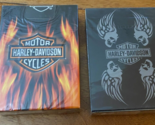 Harley Davidson Playing Cards Black and Orange- 2 Packs - New/Sealed - £7.82 GBP