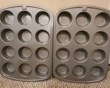 Smart Living Cupcake Tray 12 Slots, Set of 2, Nonstick for 2&#39;&#39; Diameter ... - £6.06 GBP