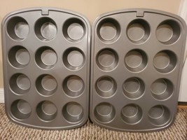 Smart Living Cupcake Tray 12 Slots, Set of 2, Nonstick for 2&#39;&#39; Diameter ... - £6.08 GBP