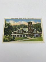 Vtg Lithograph Postcard Silver Bay Assoc. Auditorium Lake George New Yor... - £6.25 GBP