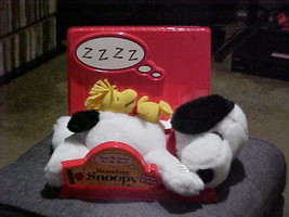 13&quot; Snoring Snoopy and Woodstock Plush Toy With Display By Applause Cute - $59.39