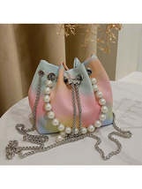 Popular Faux Pearl Chain Bucket Bag - £20.08 GBP