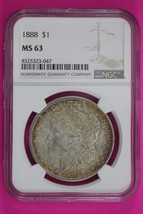 Toned 1888 P MS 63 Liberty Morgan Silver Dollar NGC Certified Graded 257 - $114.07
