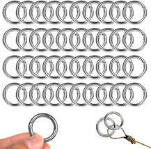 40Pcs Spring O Rings round Carabiner Snap Clip, 28MM Zinc Alloy Spring round Key - £14.45 GBP