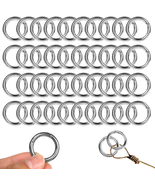 40Pcs Spring O Rings round Carabiner Snap Clip, 28MM Zinc Alloy Spring r... - £14.39 GBP