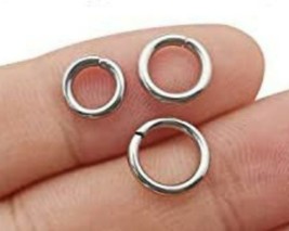 Jump Rings 3 Stainless Steel Heavy Duty 16 gauge 8,9,10mm Connectors Bulk - £2.84 GBP