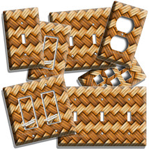 Rustic Wicker Straw Style Light Switch Outlet Wall Plates Kitchen Bathroom Decor - £14.37 GBP+