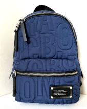 New Marc Jacobs Quilted Nylon Backpack Azure Blue - $111.51