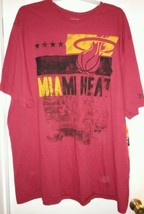 Nba Miami Heat Zipway Big &amp; Tall Men&#39;s 2XLT Red Cotton T-SHIRT New - £11.71 GBP