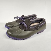 JBU Jambu Duck Rain Shoes Womens Weather Ready Gwen Faux Fur Gray Purple - 8M - £18.27 GBP