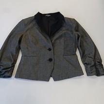 Express RN#55285 Women's Gray Cotton Blend 2-Button Blazer Jacket Size 4 image 15