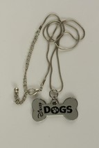 MODERN Costume Jewelry Walt Disney DOGS Movie Dog Bone Tag Pendant Necklace - £9.71 GBP