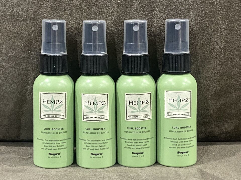 (4) BOTTLES HEMPZ LEAVE-IN CURL BOOSTER BOOST CURLY HAIR 2 OZ TRAVEL SIZE! NEW! - $39.99