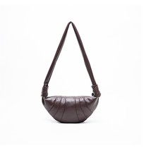 Unisex waist bag Soft Leather Croissant One shoulder Diagonal Crossbody Bag Dump - £124.16 GBP