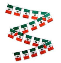 30Ft String Flag Set Of 20 Mexico Mexican Country Flags 12X18 Pennants - $45.99