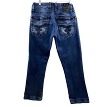 Rock Revival Nick All Straight Distressed Denim Jeans 34x29 Embroidered ... - $79.19