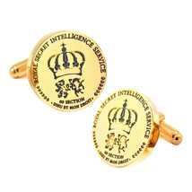 British Spy Cufflinks Royal Secret Intelligence Service Gift Bag MI6 James Bond - £13.52 GBP