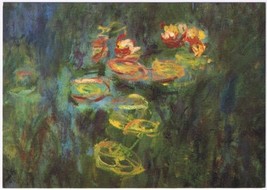 Postcard Art Claude Monet Les Nympheas Detail Paris Musee de l&#39;Orangerie - £2.86 GBP