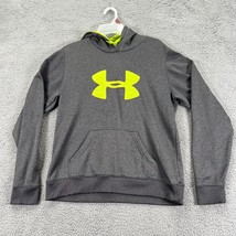 Under Armour Womens Gray Neon LIA STORM Long Sleeve Pullover Hoodie Size Large - £19.41 GBP