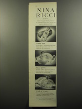 1953 Nina Ricci Perfume Advertisement - Coeur-Joie; Fille d&#39;Eve; L&#39;air du Temps - £14.55 GBP
