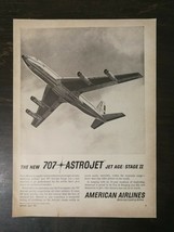 Vintage 1961 American Airlines 707 Astro Jet  Airplane Full Page Original Ad - £5.29 GBP