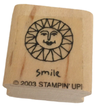 Stampin Up Rubber Stamp Sun Smile Sunshine Summer Spring Happy Card Making Craft - £2.34 GBP