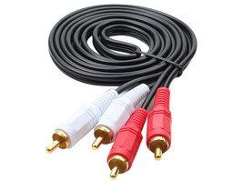 2 Rca To 2 Rca Stereo Audio Cables - Pack Of 10 - £21.20 GBP