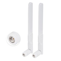 Dual Band Wifi 2.4Ghz 5Ghz 5.8Ghz 8Dbi Mimo Rp-Sma Male White Antenna (2-Pack) F - £12.59 GBP