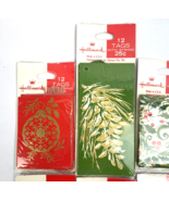 Vintage Christmas Gift Tags Hallmark 6 Package Lot 60 Cards Tie On String Cord - $23.00