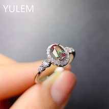 Gorgeous Color 1.0CT LAB Alexander Gemstone Ring for Women Solid 925 Sterling Si - £39.16 GBP
